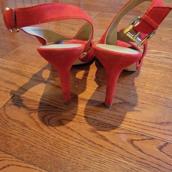 Michael Kors 4" Red Suede Sandal - Picture 2 of 5